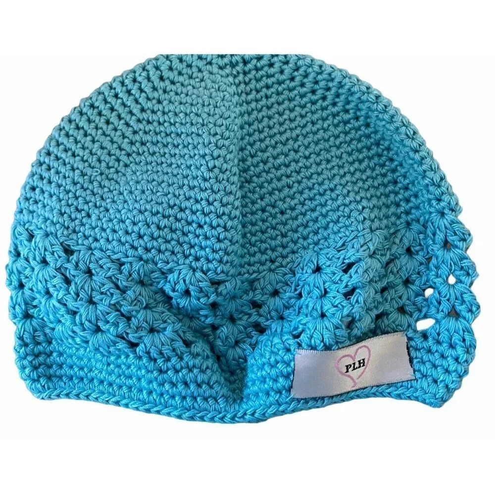 PLC Baby Crochet Hat Turquoise Flower Nordstrom‎